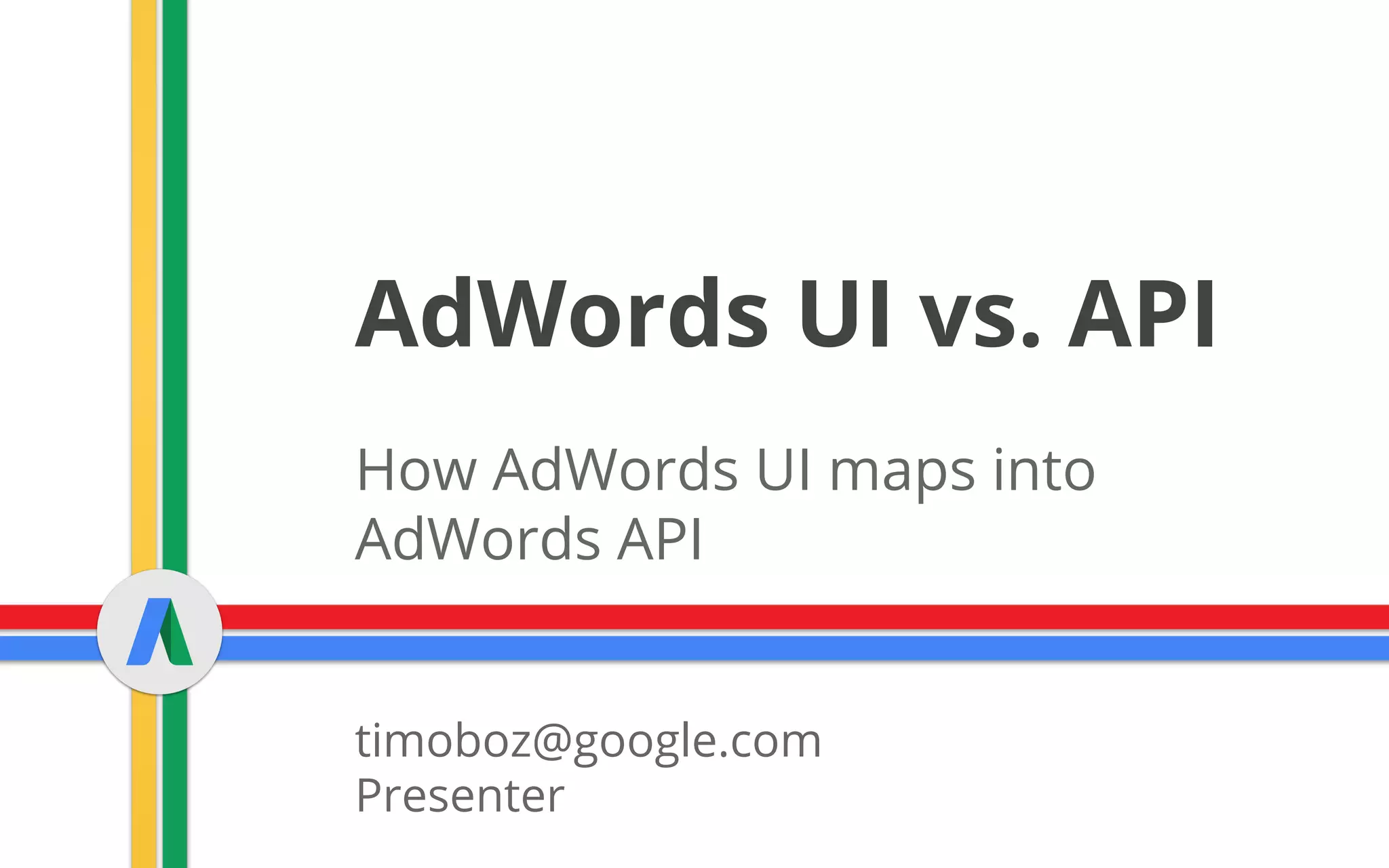 Introduction
The AdWords API
 