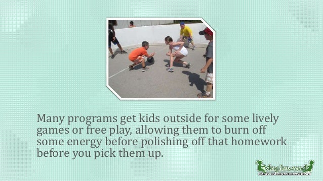 Homework help in afterschool programs