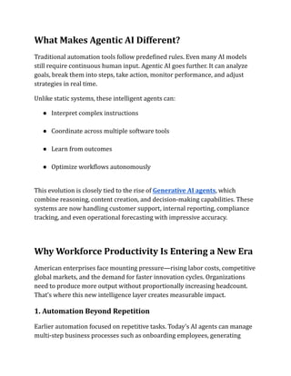 How Agentic AI Is Revolutionizing Workforce Productivity | PDF
