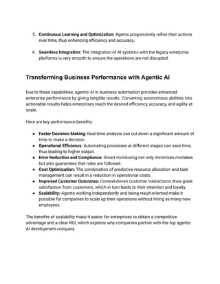 How Agentic AI Is Transforming Business Automation in 2026 | PDF