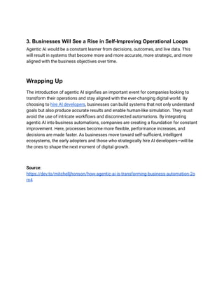 How Agentic AI Is Transforming Business Automation in 2026 | PDF