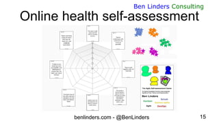 benlinders.com - @BenLinders 15
Ben Linders Consulting
Online health self-assessment
 