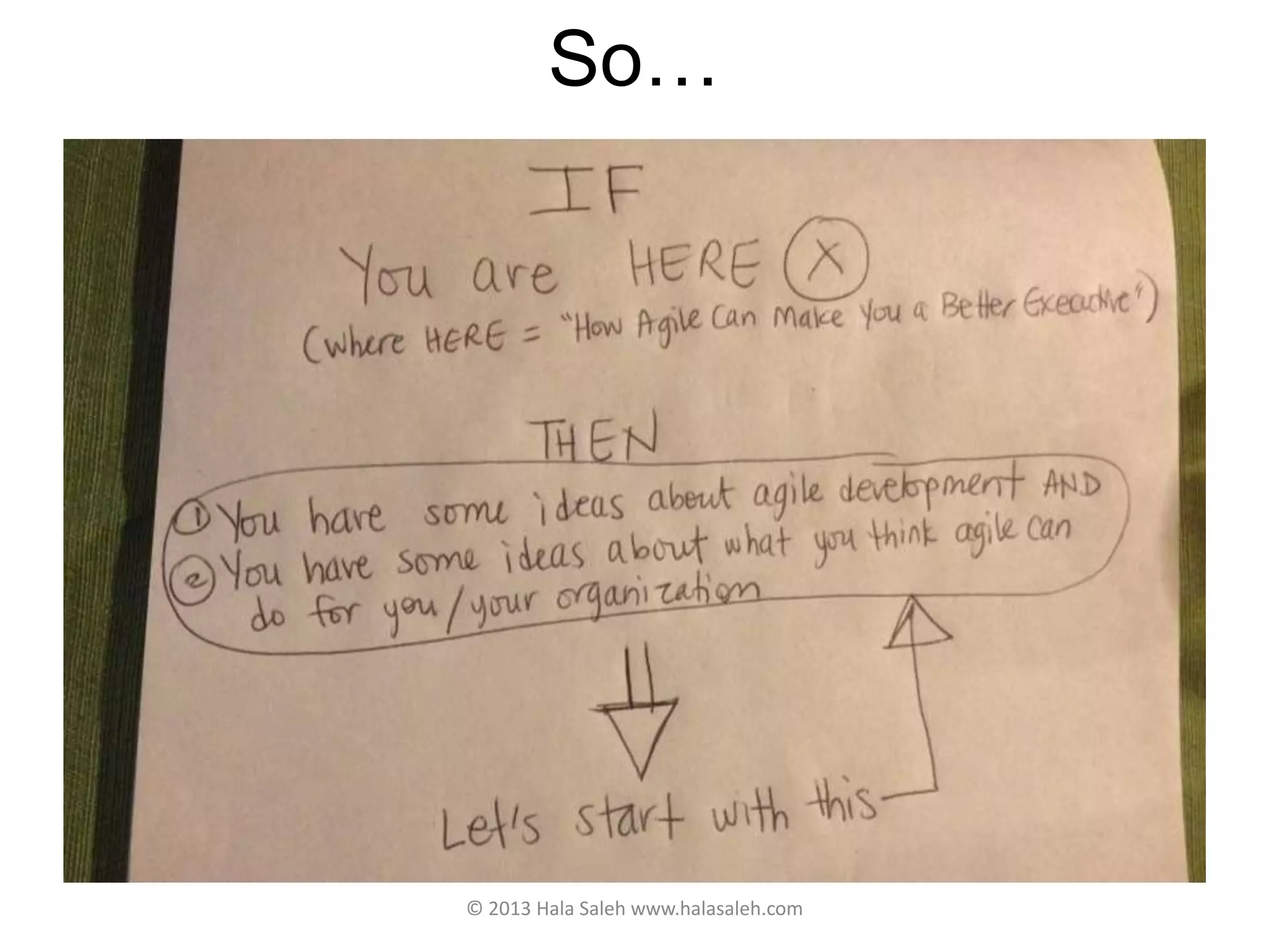 So…
© 2013 Hala Saleh www.halasaleh.com
 