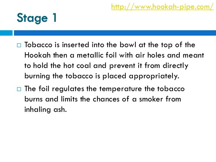 How a hookah works