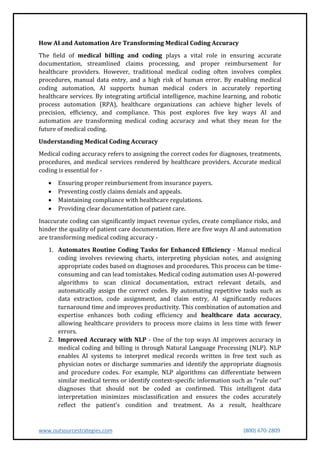 How AI and Automation Are Transforming Medical Coding Accuracy | PDF