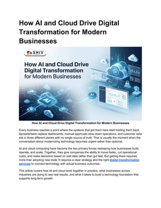 The Role of AI and Cloud in Business Digital Transformation | PDF