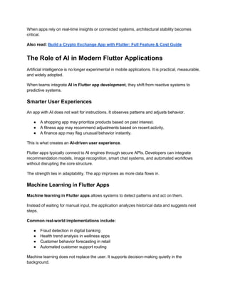Flutter in 2026: AI, AR and IoT Integration Guide | PDF