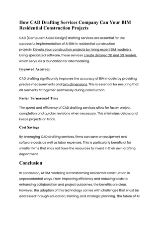 How AI BIM Modeling is Impacting Residential Construction. | PDF