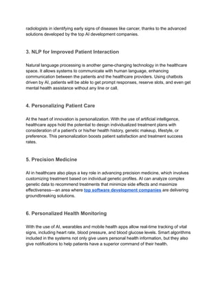 How AI in Healthcare Apps Enhances Patient Care Effectively | PDF