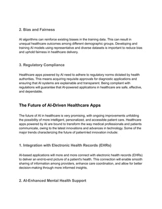 How AI in Healthcare Apps Can Help You Enhance Patient Care? | PDF