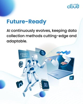 AI continuously evolves, keeping data
collection methods cutting-edge and
adaptable.
Future-Ready