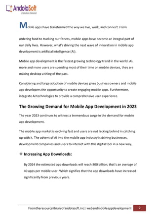 Impact of AI on Modern Mobile App Development | PDF