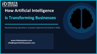 How Artificial Intelligence is Transforming Businesses | PDF