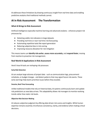 How AI is Revolutionizing Project Risk Assessment and Certification ...