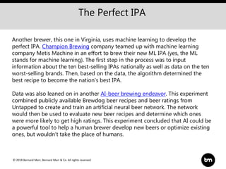 How Artificial Intelligence (AI) Is Used To Make Beer | PPTX