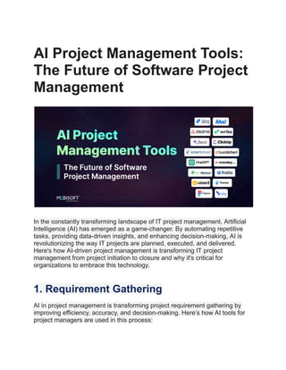 AI Project Management Tools | A Strategic Guide for Modern Software ...