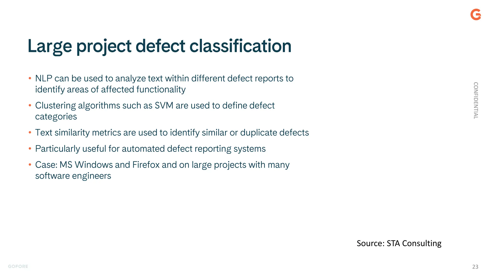 •
•
•
•
•
CONFIDENTIAL
23
Source: STA Consulting
 