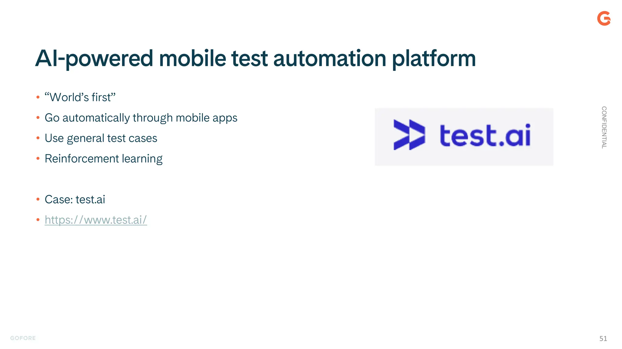 •
•
•
•
•
•
CONFIDENTIAL
51
 