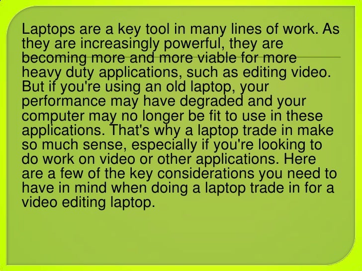 How a laptop trade in can help you