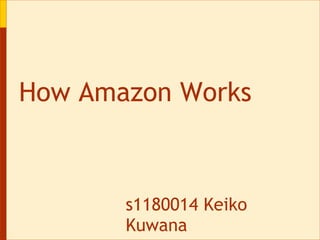s1180014 Keiko Kuwana How Amazon Works 