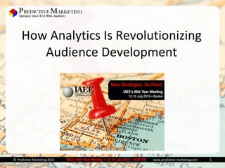 How Analytics Is Revolutionizing Audience Development © Predictive Marketing 2010 www.predictive-marketing.com 