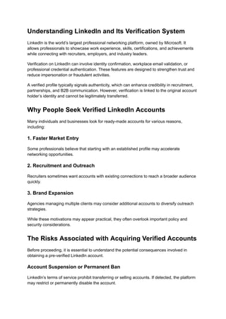 Comprehensive Guide to Building Verified LinkedIn Profiles Ethically ...