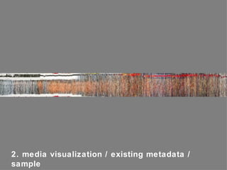 2. media visualization / existing metadata /
sample
 