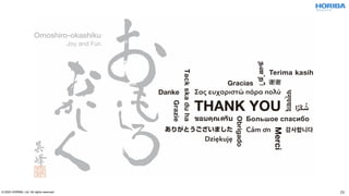 © 2020 HORIBA, Ltd. All rights reserved. 29
 