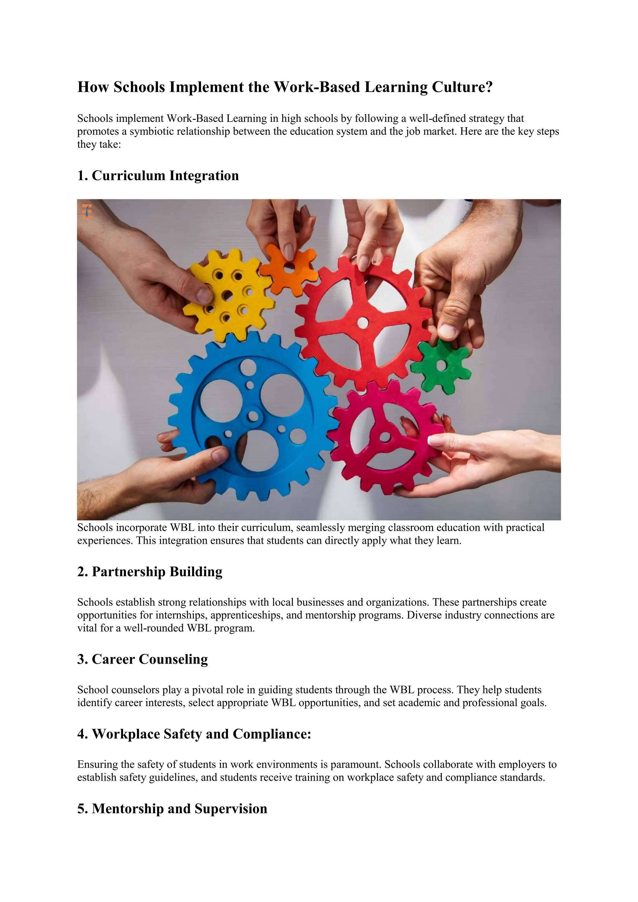 Reasons For Why Work-based Learning In High School Is Beneficial For ...