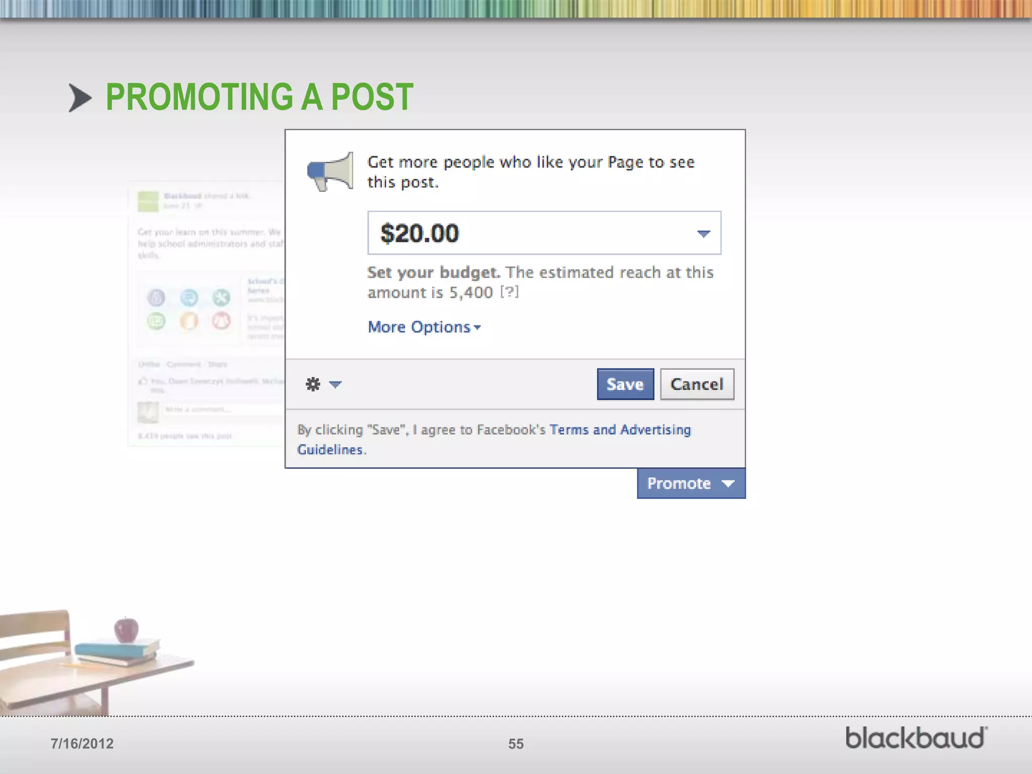 PROMOTING A POST




7/16/2012                 55
 