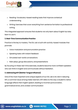 How an ESL Lab Software Improves LSRW & Communication Skills | PDF
