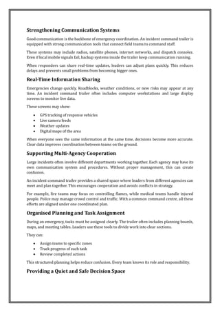 How an Incident Command Trailer Improves Emergency Coordination | PDF