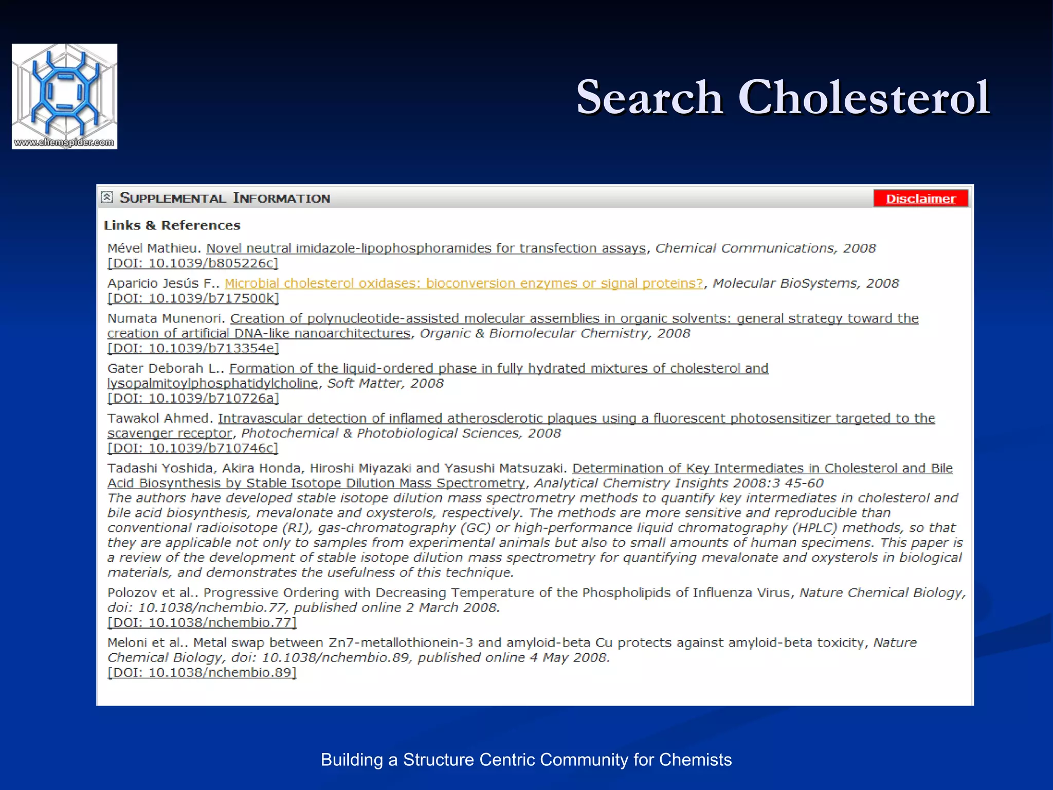 Search Cholesterol 