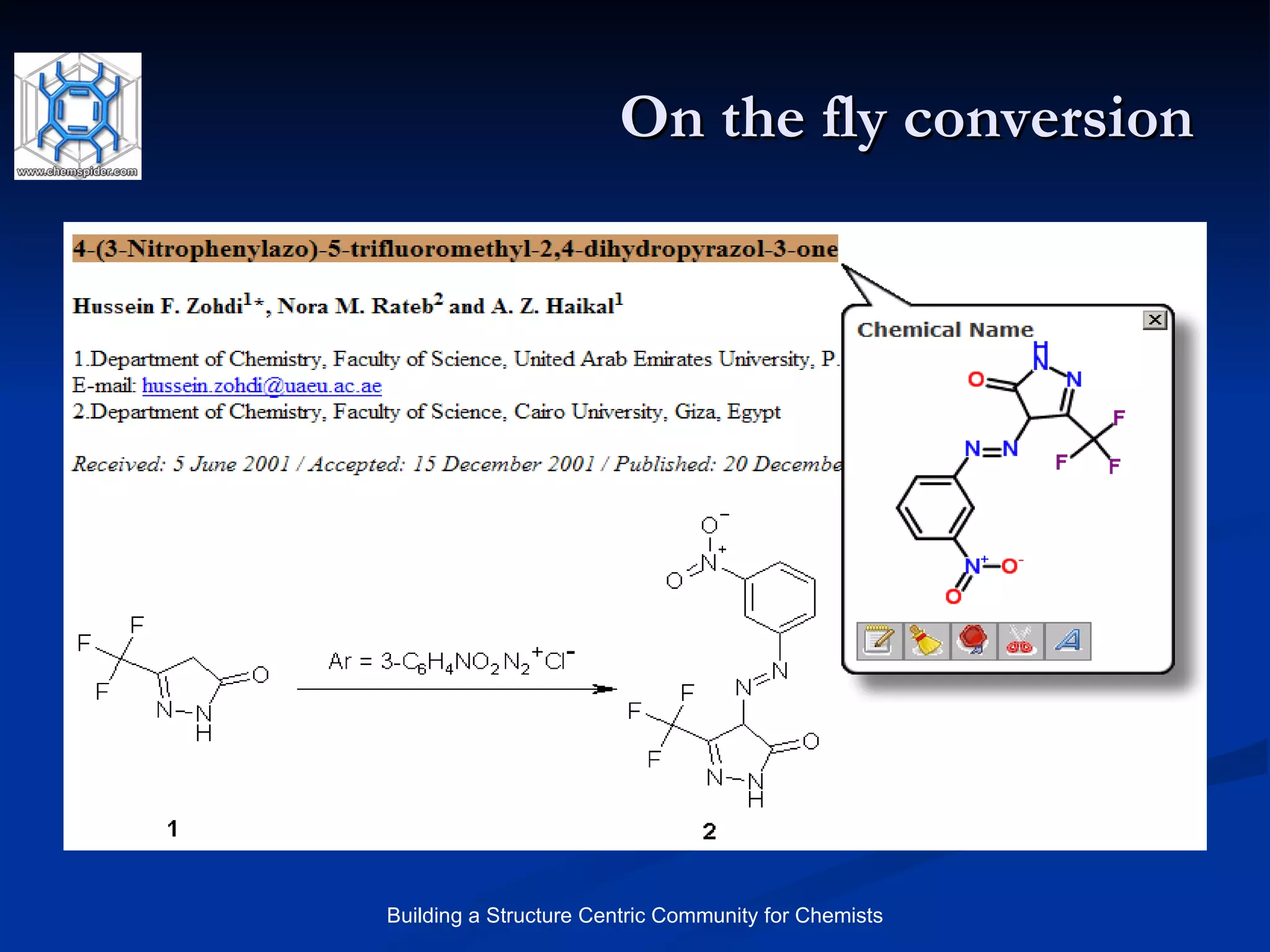 On the fly conversion 