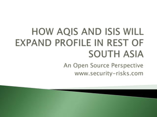 An Open Source Perspective 
www.security-risks.com 
 