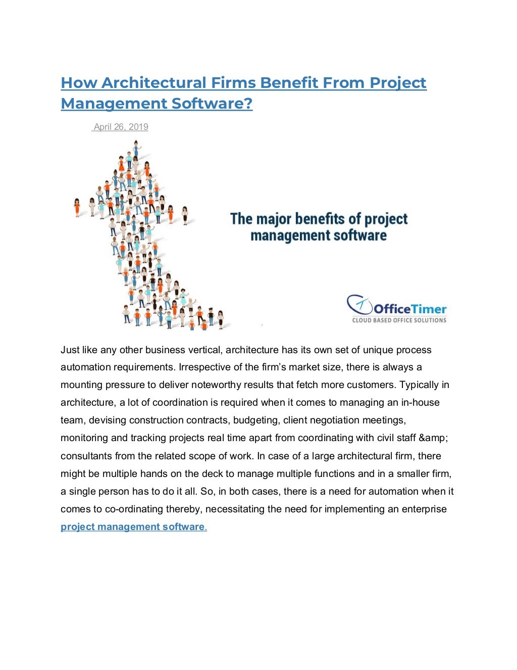 How architectural firms benefit from project management software
