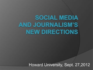 Howard University, Sept. 27,2012
 