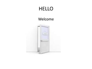 HELLO
Welcome

 