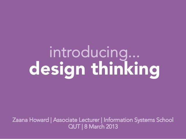introducing design thinking