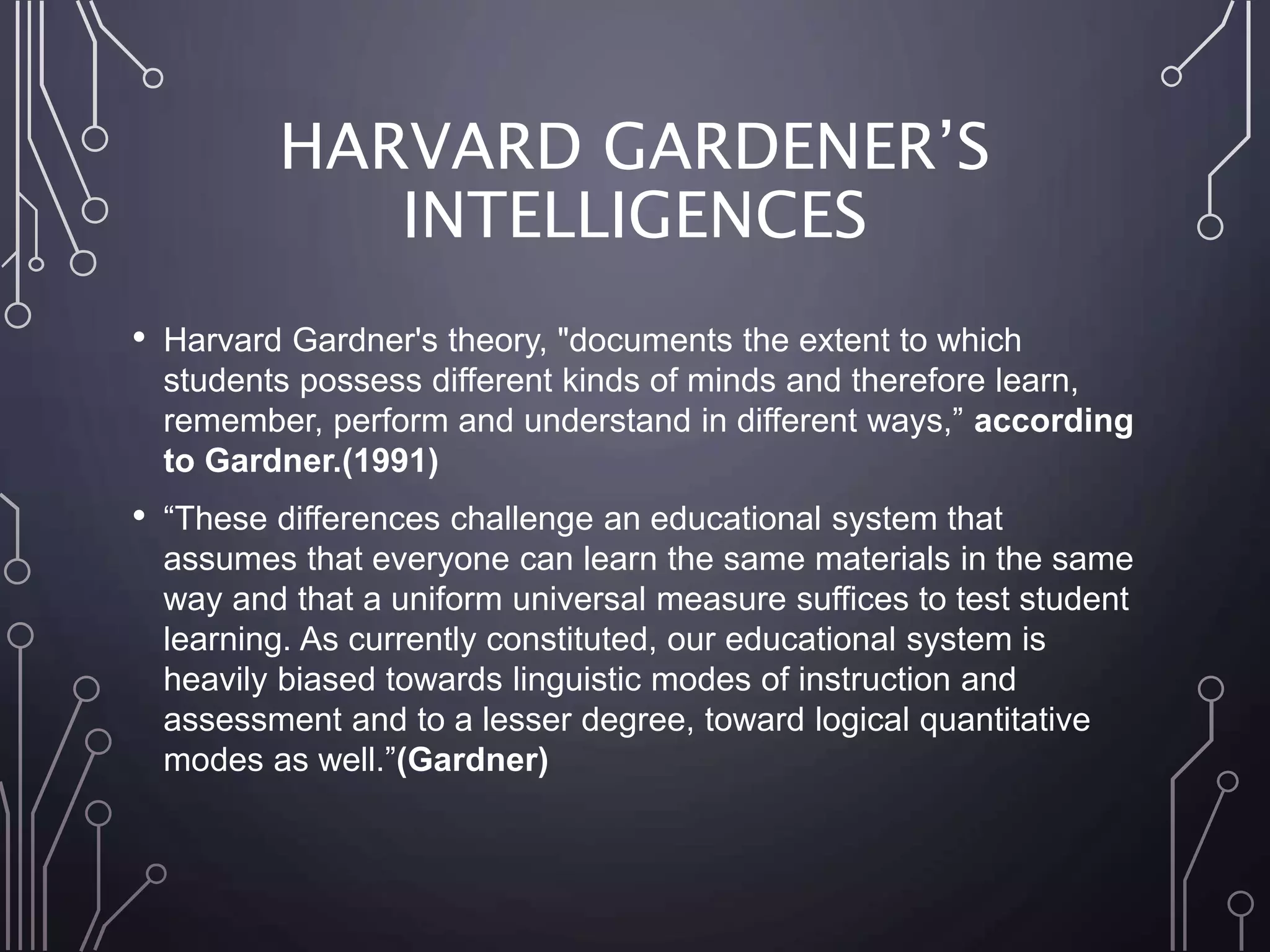 Howard gardner’s theory, | PPT