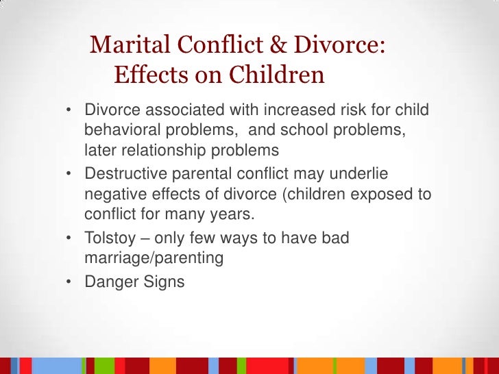 Divorce and its effects on children essay