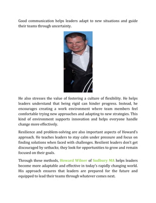 Curated visual reference: Picture Idea: Howard Wilner Of Sudbury Ma Methods For Shaping Adaptable Leaders