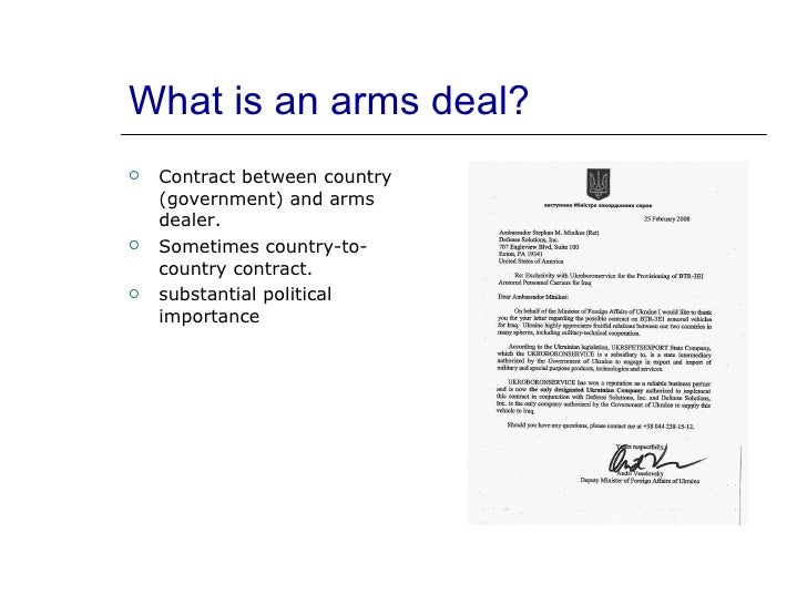 How Are Arms Deals Made