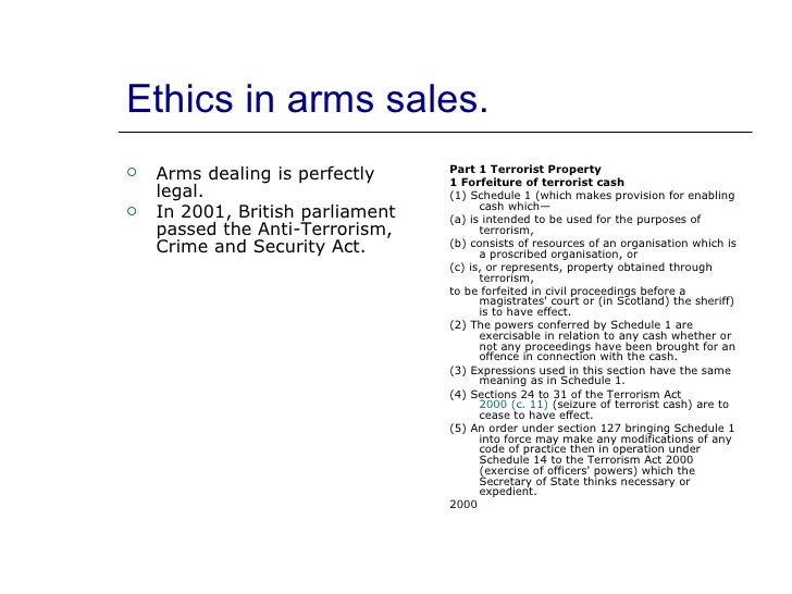 How Are Arms Deals Made