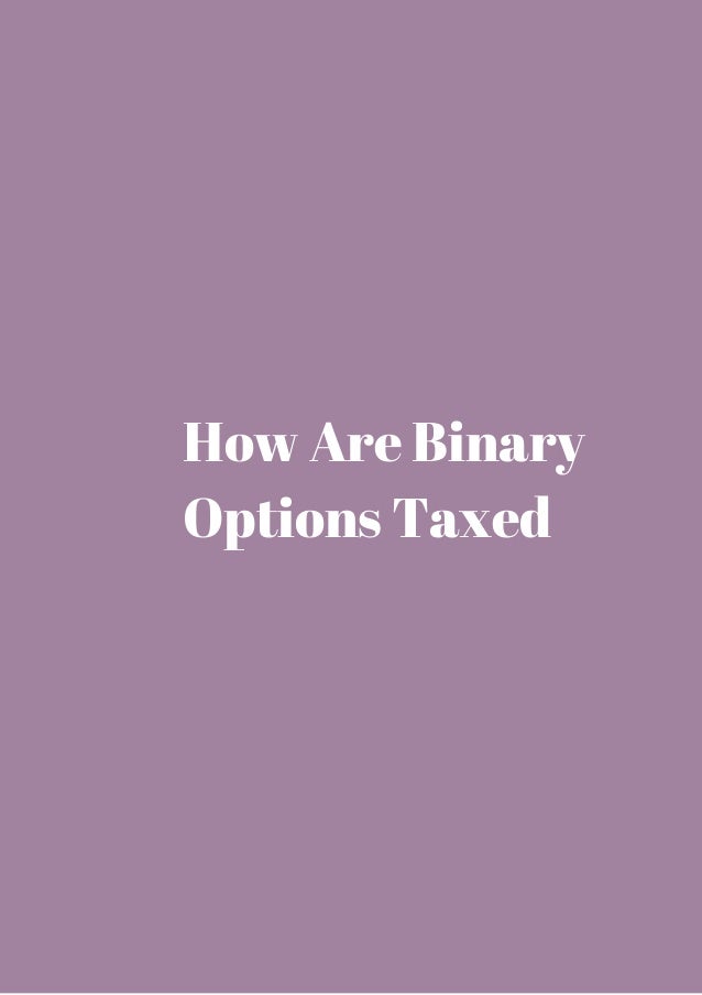 income tax on binary options