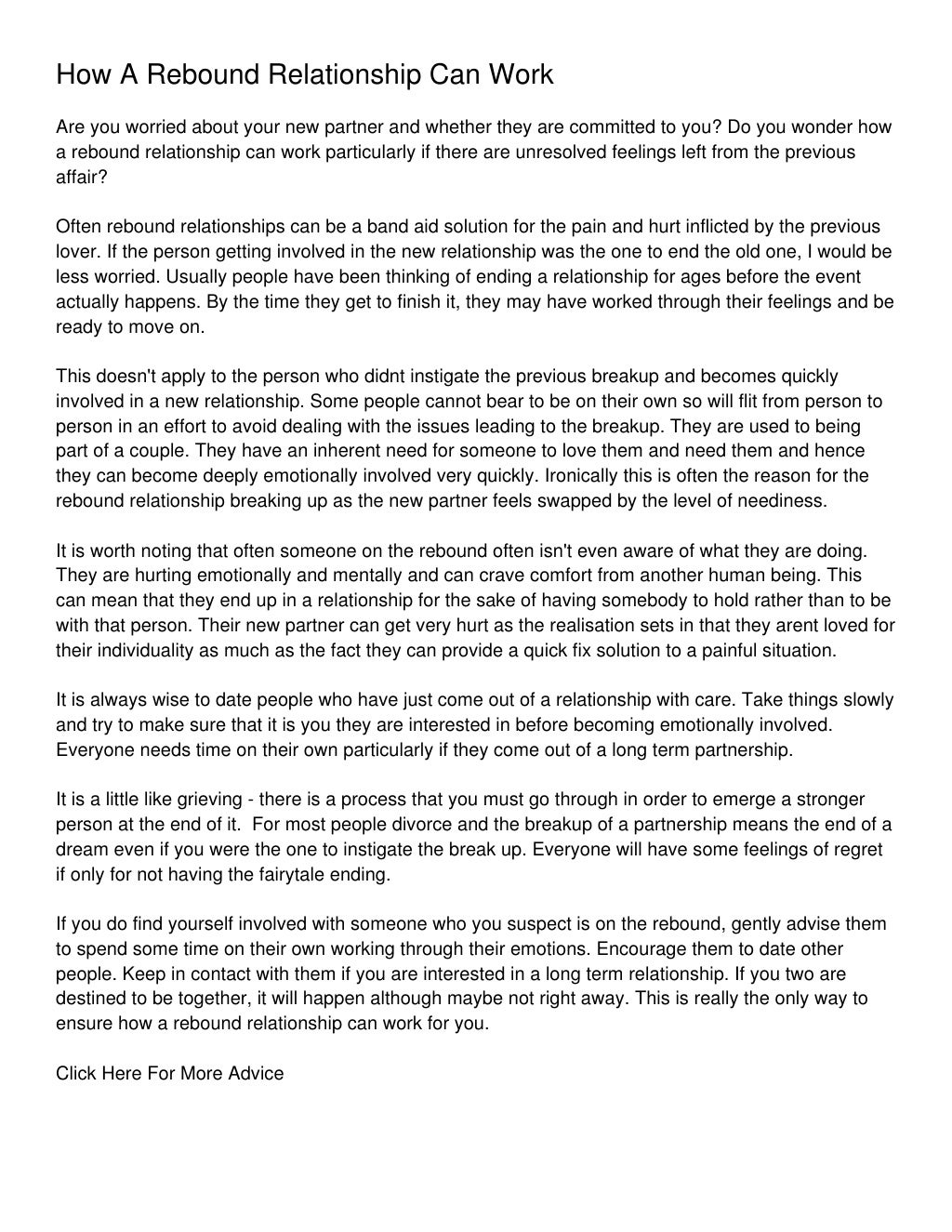 How A Rebound Relationship Can Work