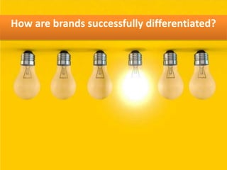 How are brands successfully differentiated?
 