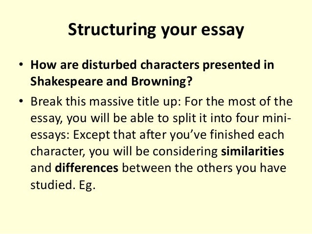 disturbed characters essay
