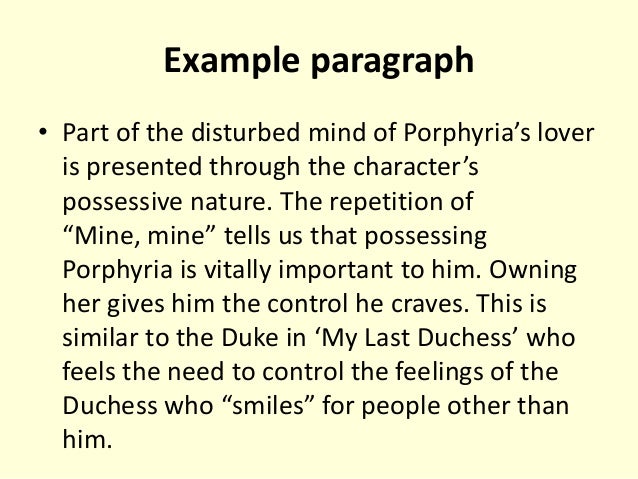 porphyrias lover essays Porphyria's lover is vastly misunderstood robert browning poetry innacurate interpretations include the wrongful association with murder by a selfish madman to a. porphyrias lover essays Porphyria's lover is vastly misunderstood robert browning poetry innacurate interpretations include the wrongful association with murder by a selfish madman to a.