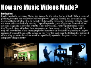 Music Video Process How Are Music Videos Made | PPT